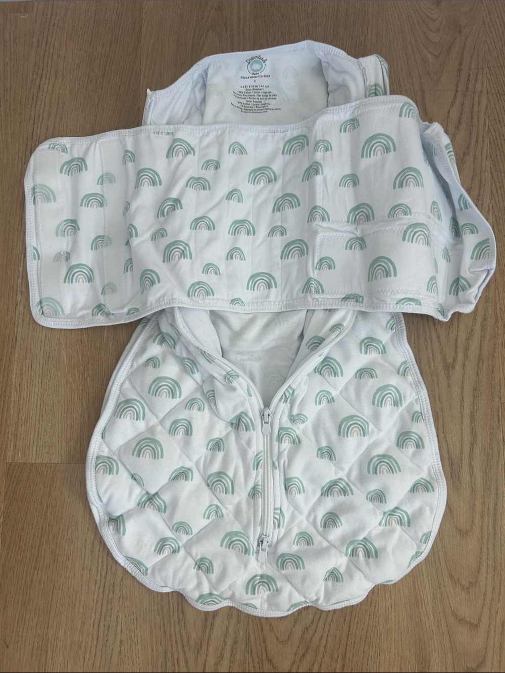SwaddleMe Infant Sleep Sack in Mint Rainbow Print - Unbranded